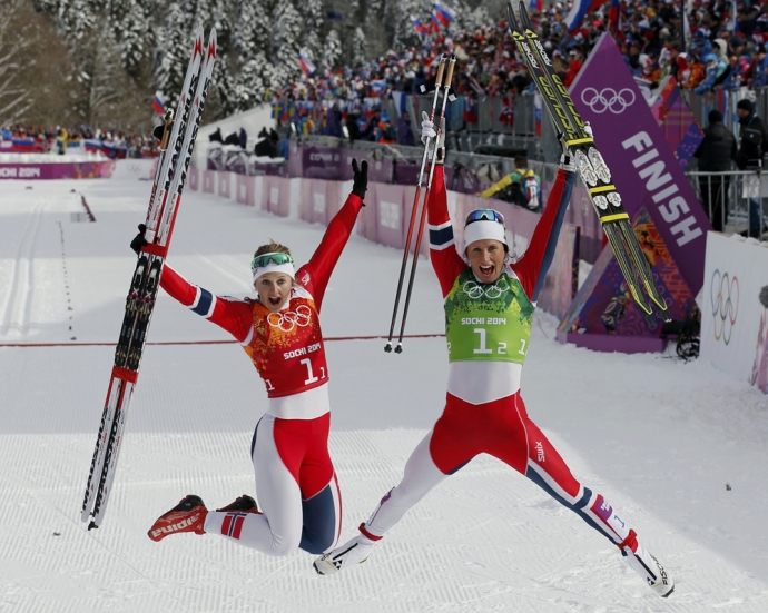 Марит Бьерген на олимпиада в Сочи 2014