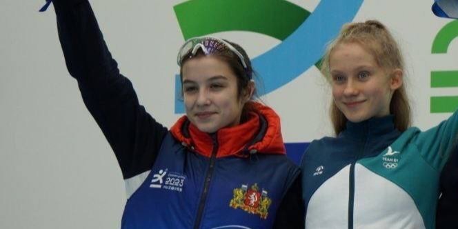 Конькобежцы Батюшкин и Ильясова выиграли золото на дистанции 1000 м на играх «Дети Азии»