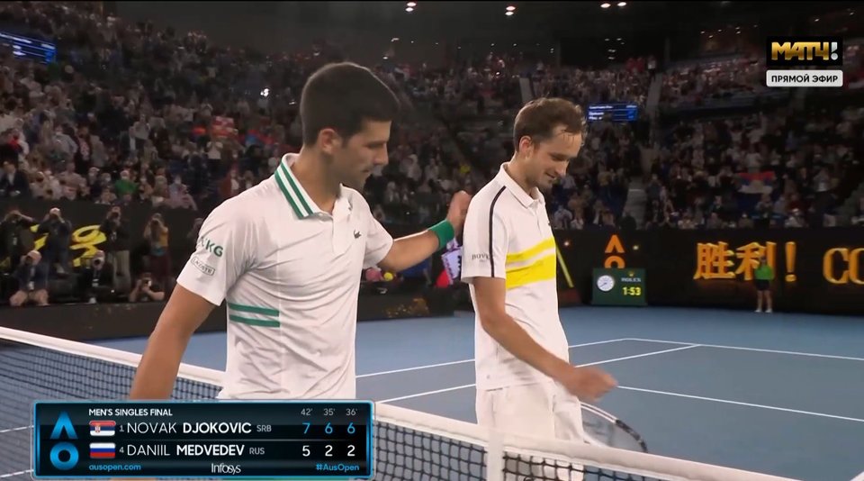 Медведев в трех сетах проиграл Джоковичу в финале Australian Open. Как это было