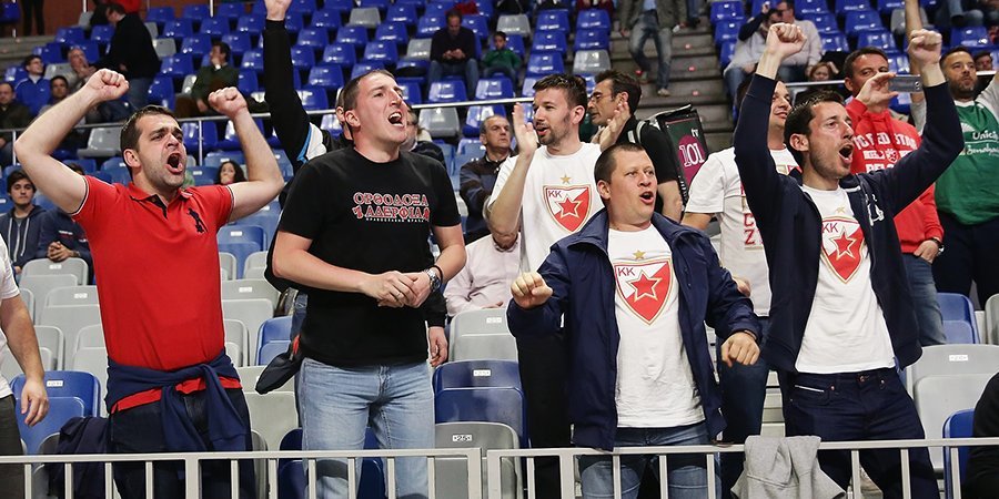 Болельщики «Црвены Звезды» поддержали Россию в матче Евролиги
