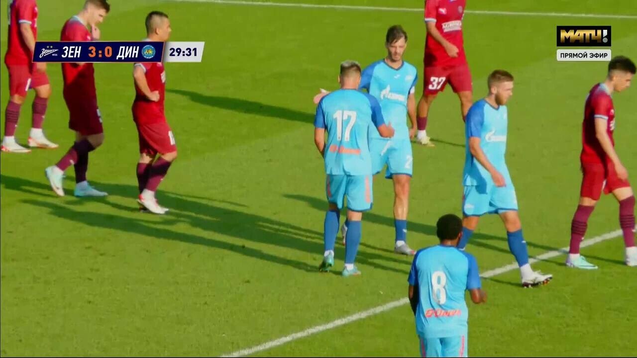 Зенит - Динамо Самарканд. 3:0. Гол Андрея Мостового (видео). Winline Зимняя  серия игр. Футбол