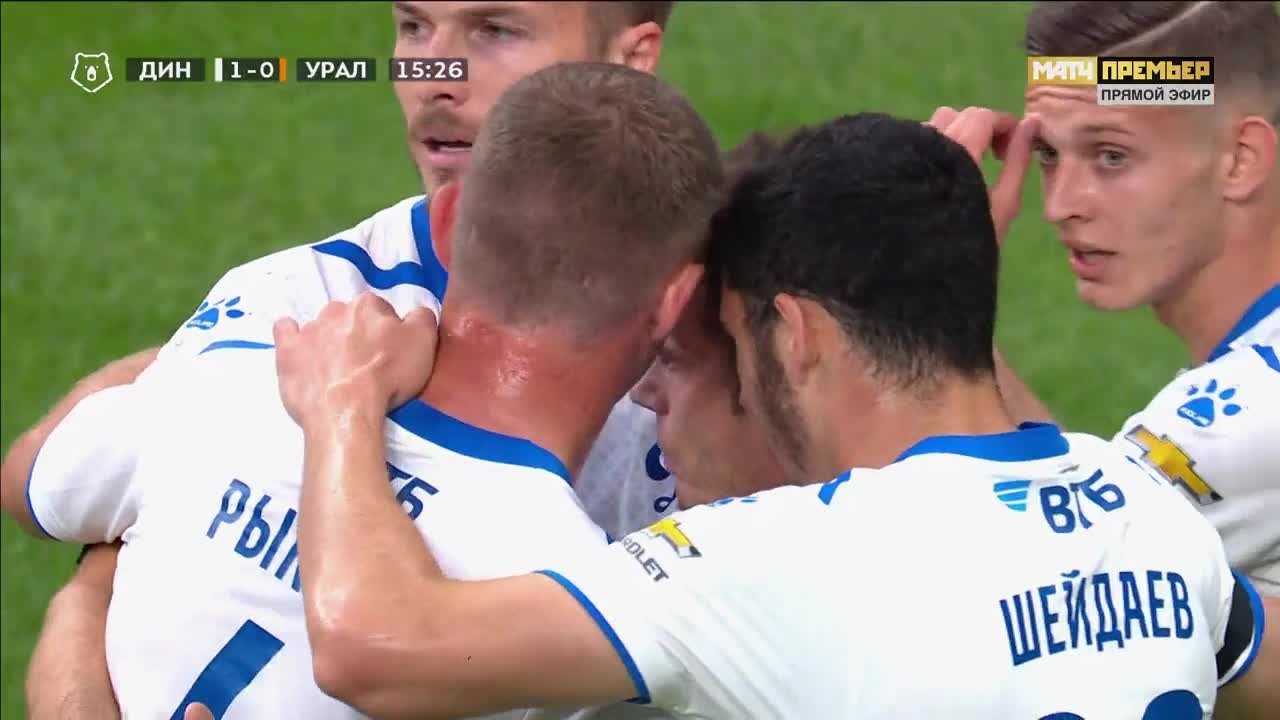 Динамо - Урал - 2:0. Голы и лучшие моменты