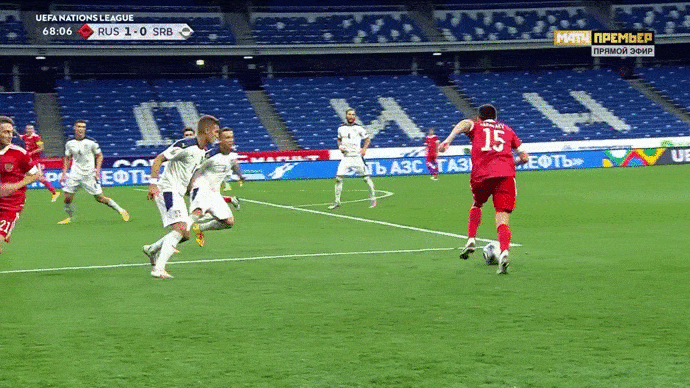 Россия стартовала с победы в Лиге наций: У Дзюбы дубль (он второй бомбардир в истории сборной), у Караваева — гол-шедевр. Видео Россия стартовала с победы в Лиге наций: У Дзюбы дубль (он второй бомбардир в истории сборной), у Караваева — гол-шедевр. Видео