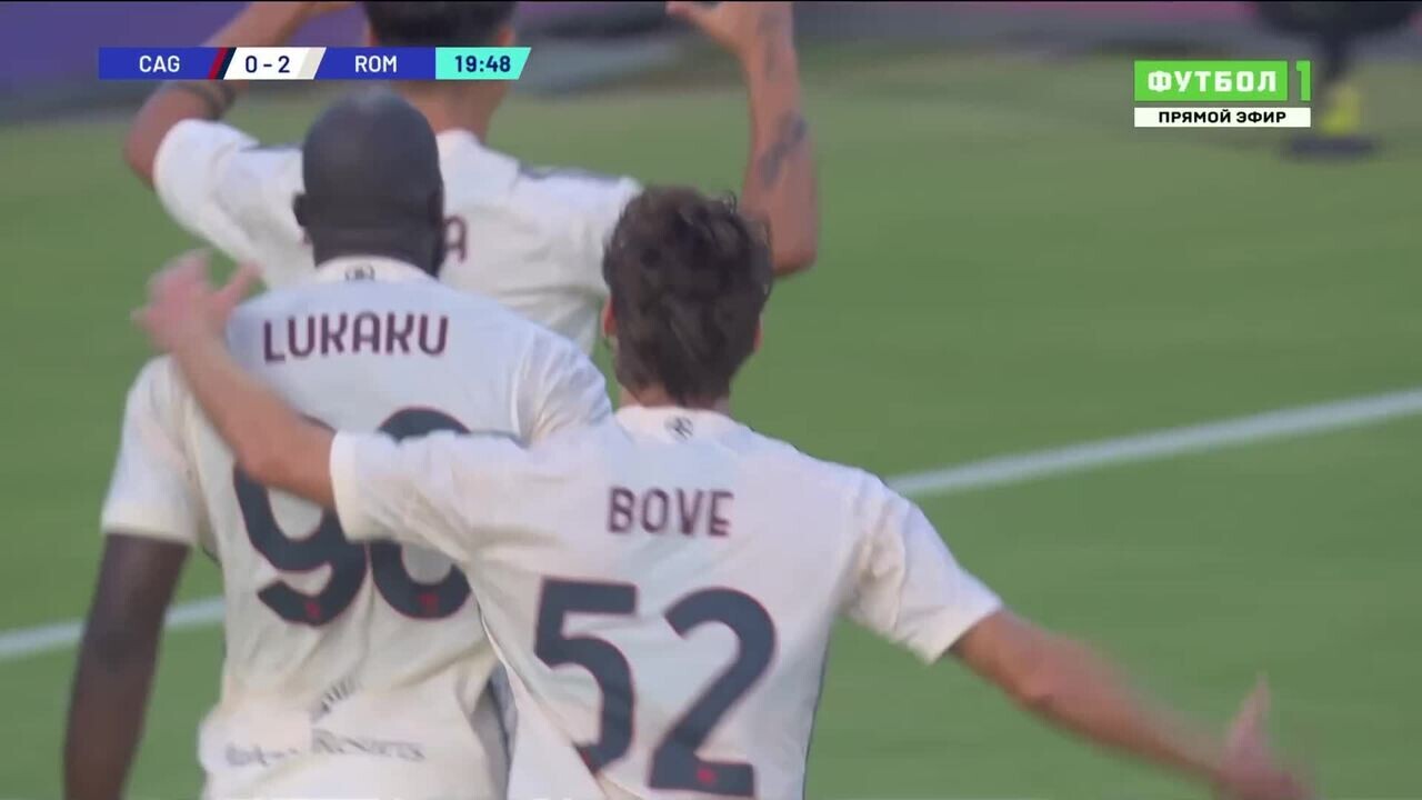 Кальяри - Рома. 0:2. Гол Ромелу Лукаку (видео). Чемпионат Италии. Футбол