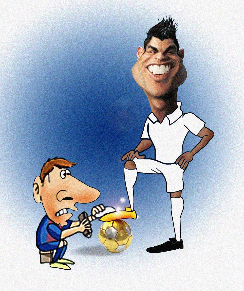 Karikatura Ronaldo Messi
