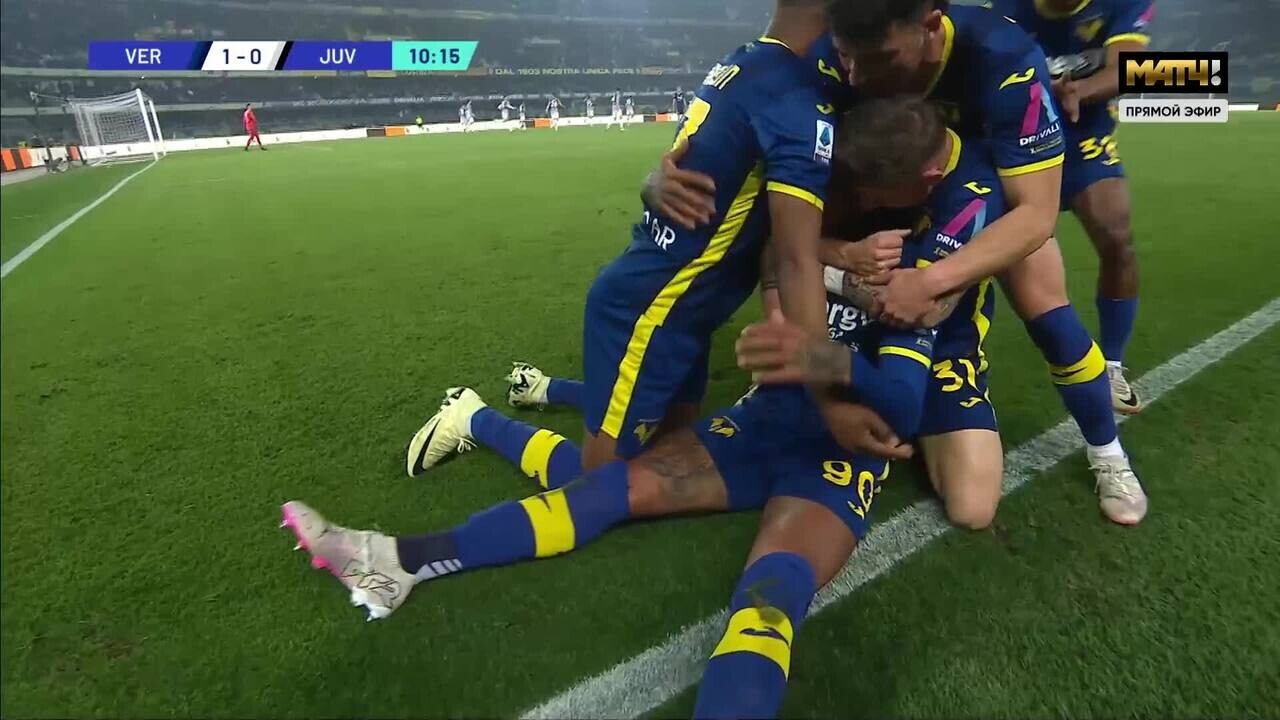 Верона - Ювентус. 1:0. Гол Майкла Фолоруншо (видео). Чемпионат Италии.  Футбол