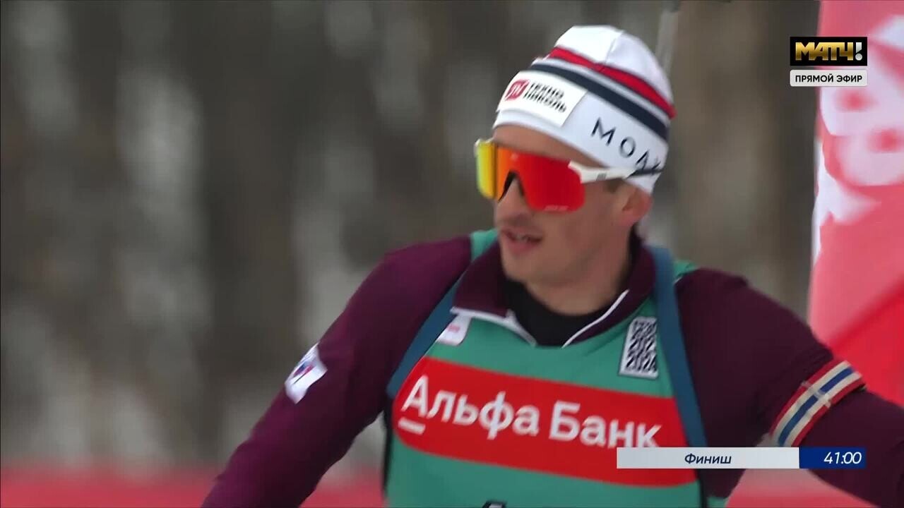 Карим Халили победитель в масс-старте (видео). Альфа-Банк Кубок  Содружества. Биатлон