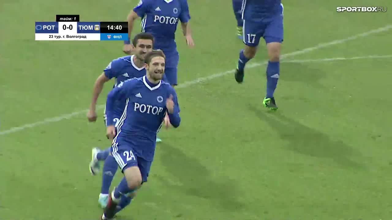 Ротор-Волгоград - Тюмень. 1:0. Иван Столбовой