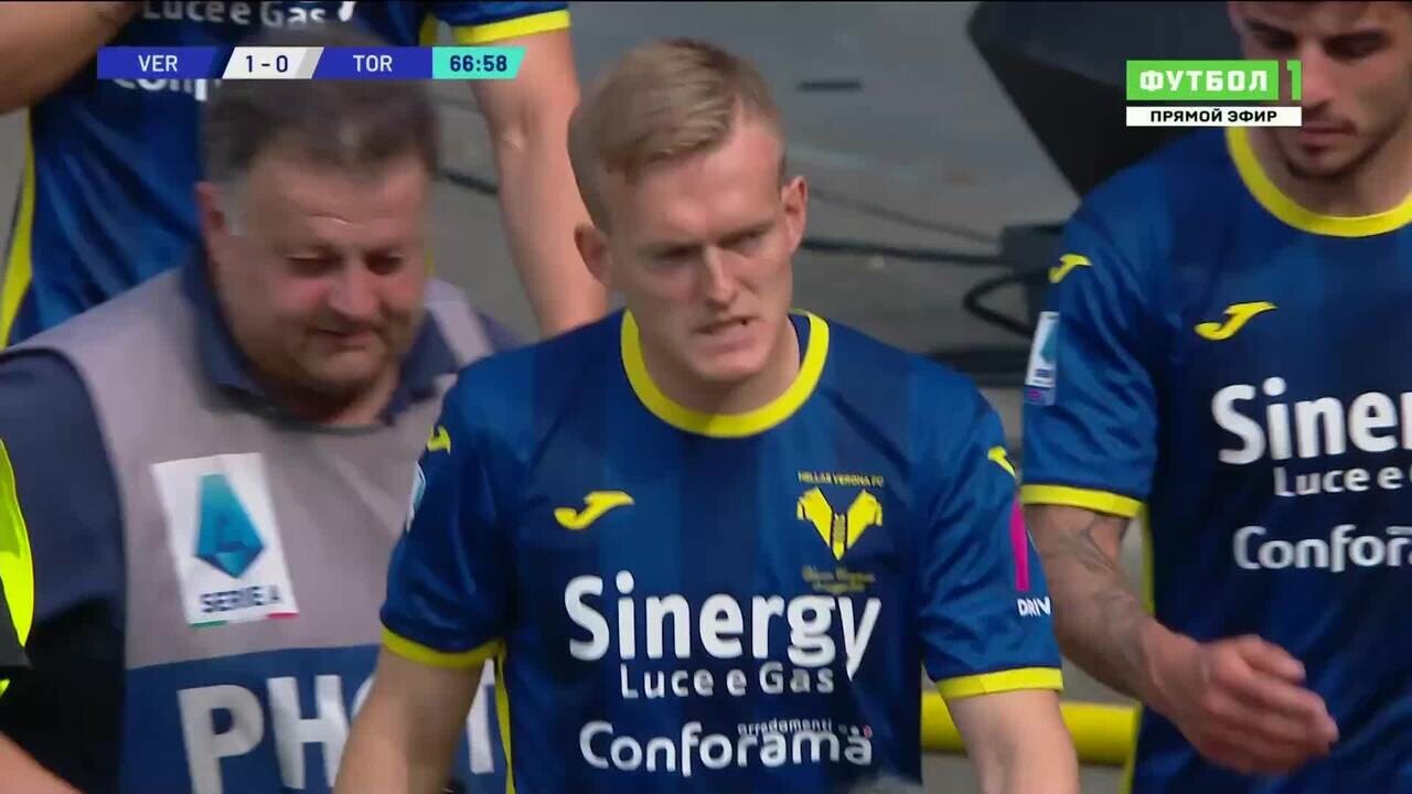 Верона - Торино. 1:0. Гол Кароля Свидерского (видео). Чемпионат Италии.  Футбол