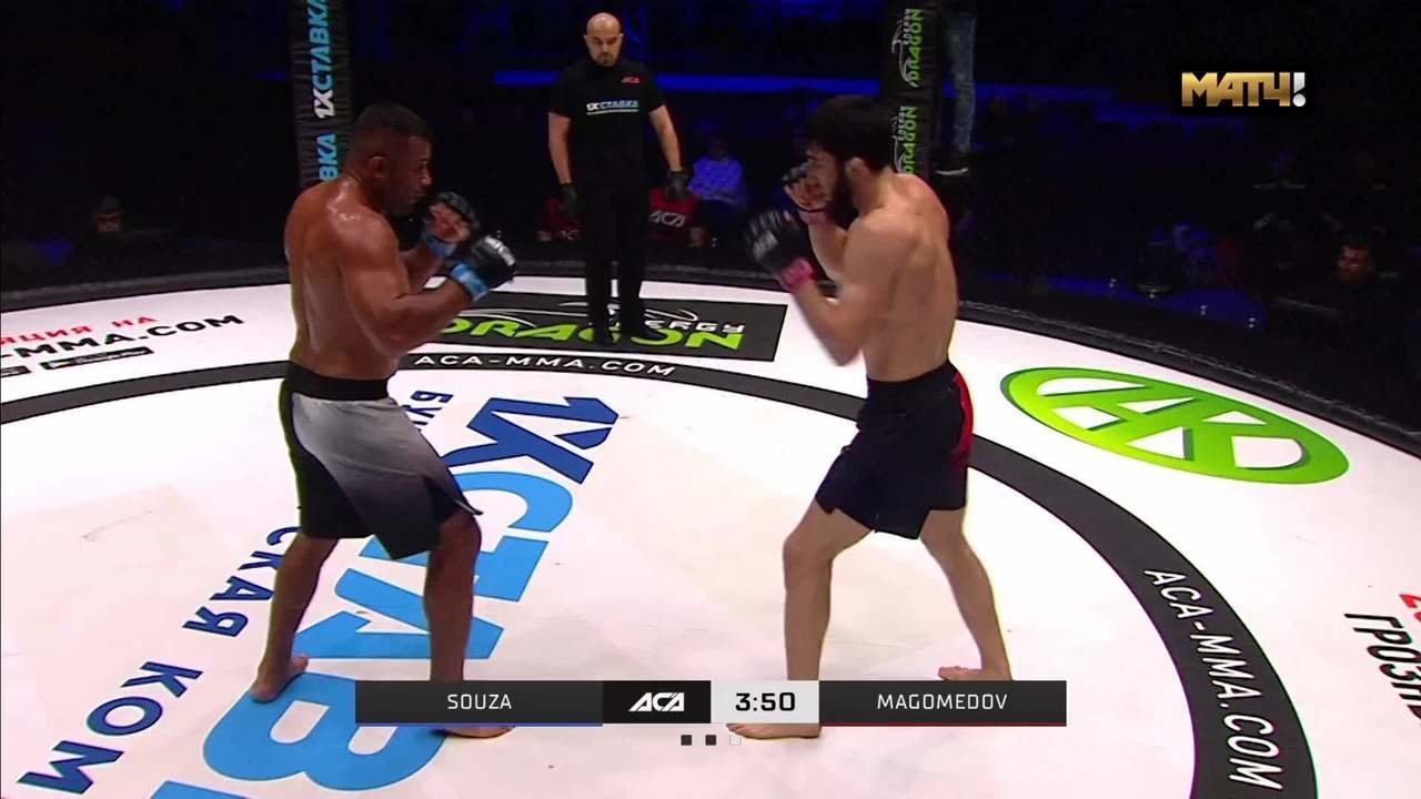 Магомедов победил Соузу нокаутом (видео). ACA 151. MMA/Единоборства