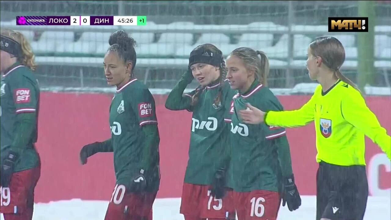 Локомотив - Динамо. 2:0. Гол Полины Юкляевой (видео). Суперлига. Женский  футбол