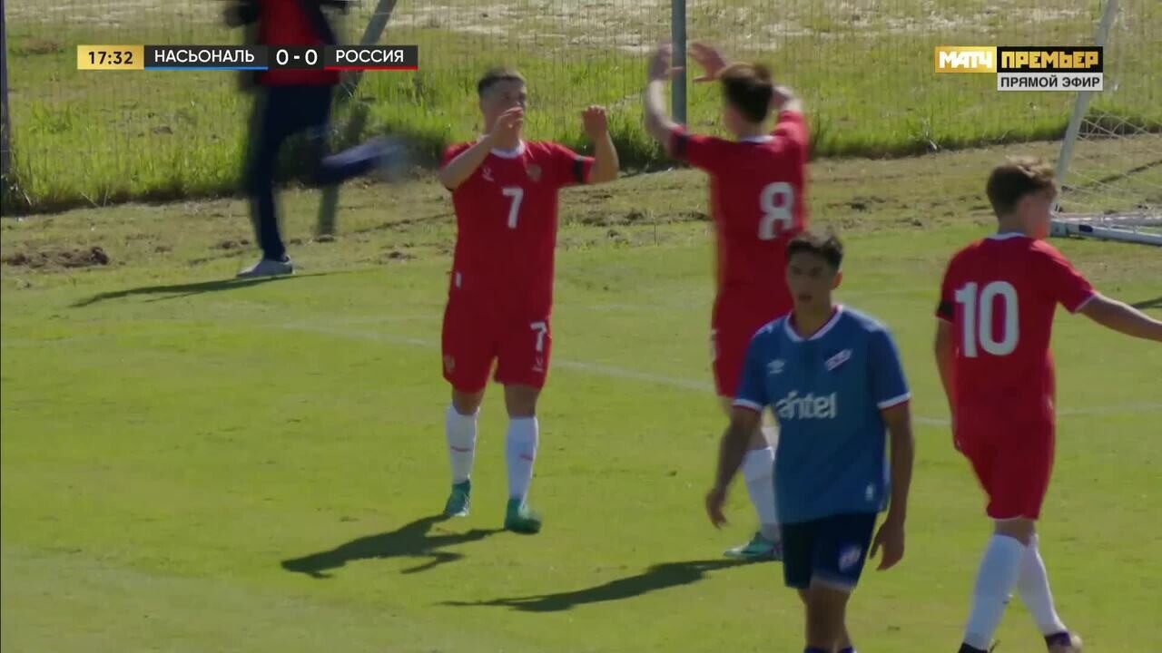 Насьональ (U-21) - Россия (U-21). 0:1. Гол Кирилла Глебова (видео).  Товарищеский матч. Футбол