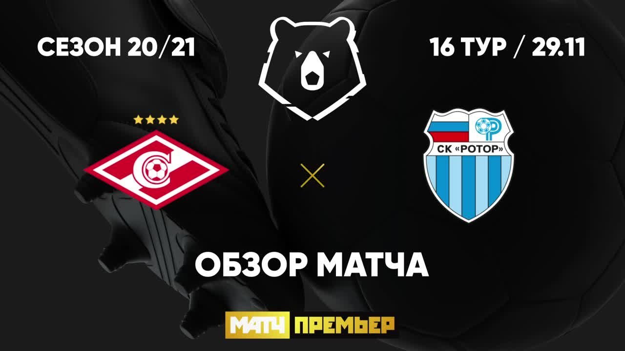 Спартак - Ротор - 2:0. Голы и лучшие моменты