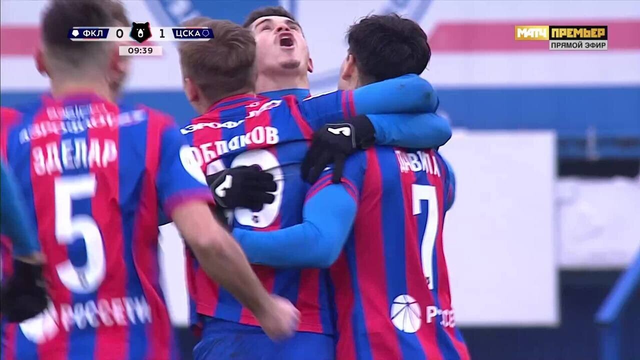 Факел - ЦСКА. 0:1. Гол Виктора Давилы (видео). МИР Российская Премьер-Лига.  Футбол