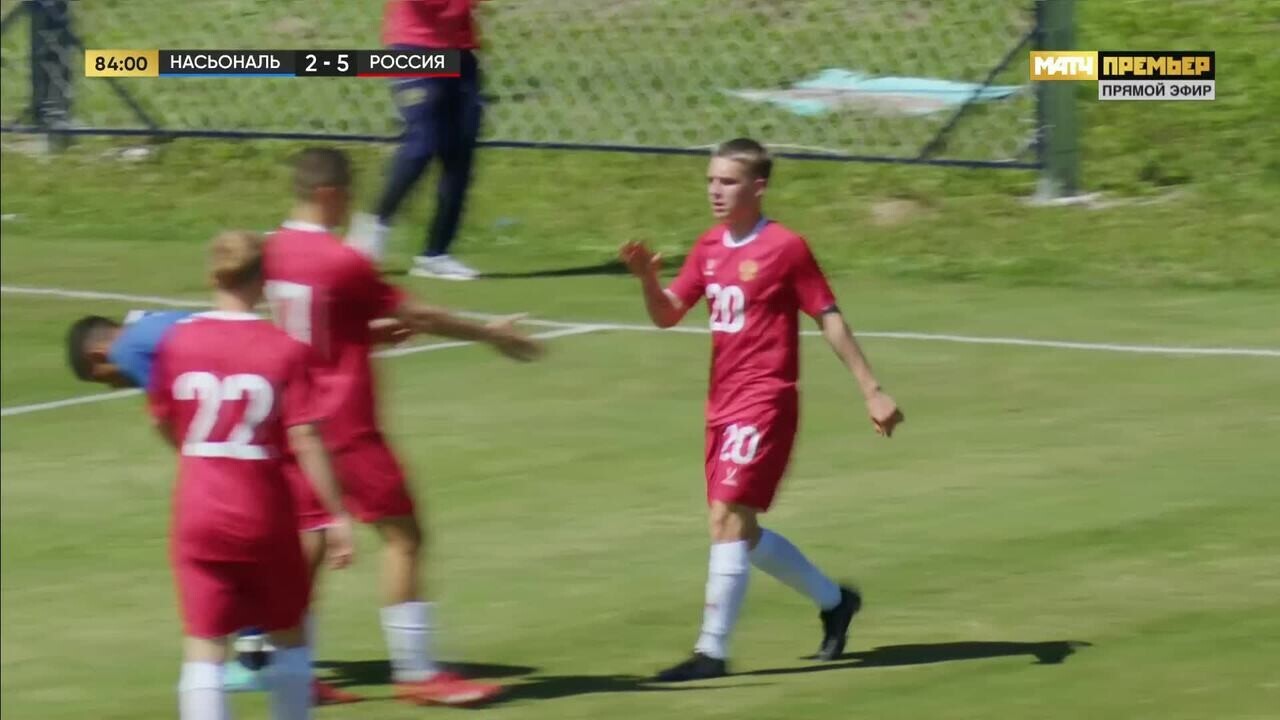 Насьональ (U-21) - Россия (U-21). 2:6. Гол Ильи Родионова (видео).  Товарищеский матч. Футбол