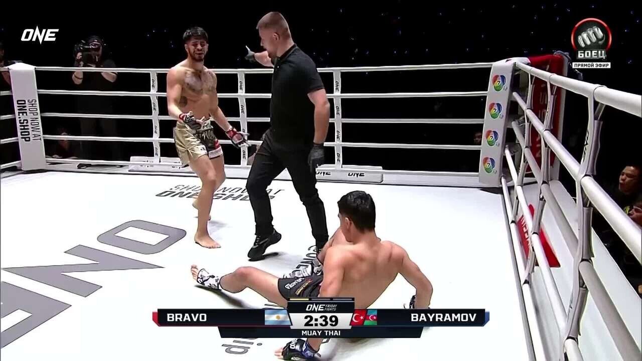 Браво нокаутировал Байрамова (видео). One FC. MMA/Единоборства