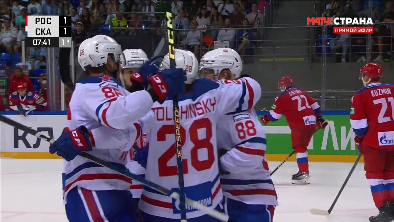 Сборная России - СКА. 1:2. Гол Брендана Лайпсика (видео). Лига Ставок Sochi  Hockey Open. Хоккей