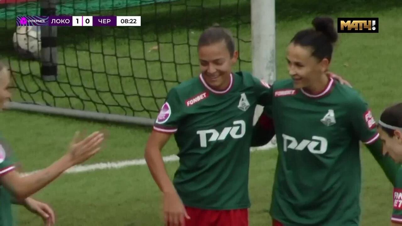 Локомотив - Чертаново. 1:0. Гол Анны Козюпы (видео). Суперлига. Женский  футбол