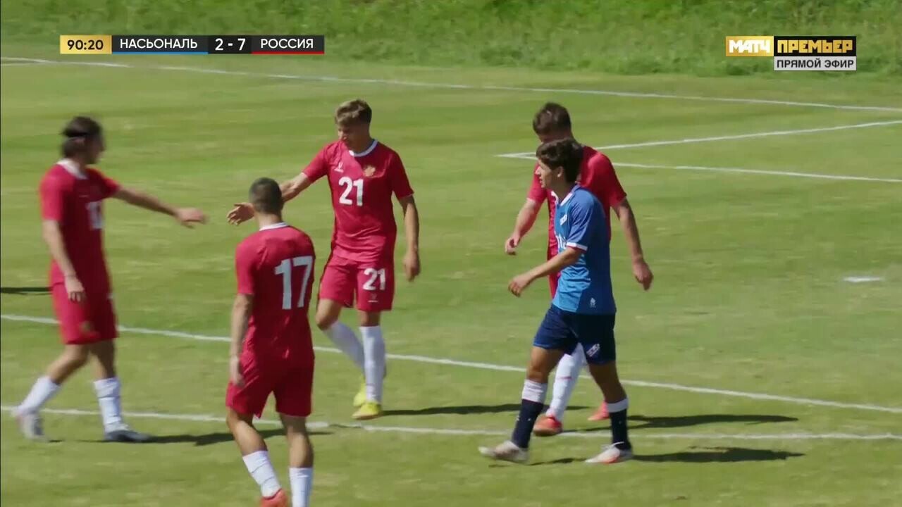 Насьональ (U-21) - Россия (U-21). 2:7. Гол Игоря Дмитриева с пенальти  (видео). Товарищеский матч. Футбол